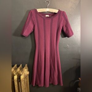 Dressbarn Burgundy Sweater Dress